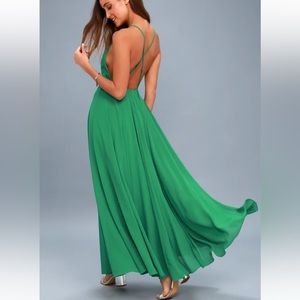 Green Flowy Lulus Dress